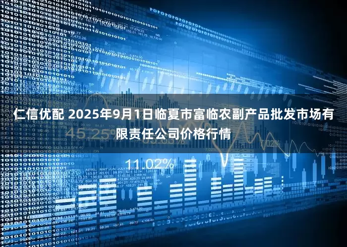 仁信优配 2025年9月1日临夏市富临农副产品批发市场有限责任公司价格行情