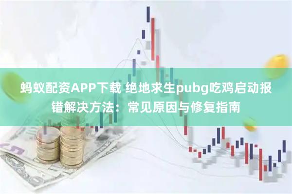 蚂蚁配资APP下载 绝地求生pubg吃鸡启动报错解决方法：常见原因与修复指南
