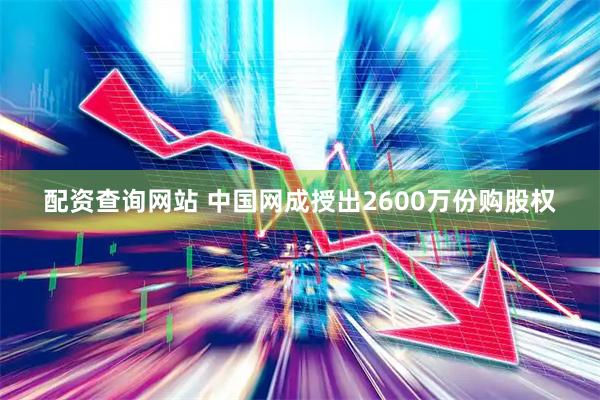 配资查询网站 中国网成授出2600万份购股权